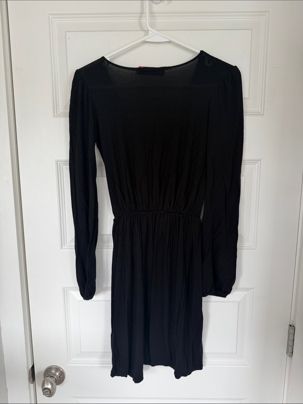 Boohoo Black Long-Sleeve Wrap Style Dress - Picture 3 of 3